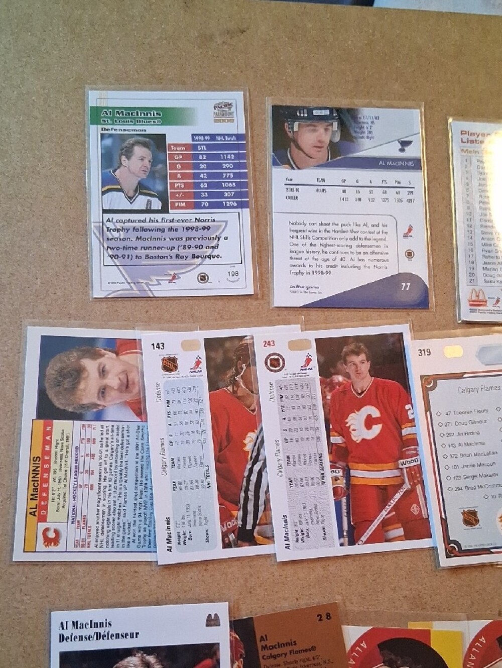 Al MacInnis Hockey Cards - Red & White - Picture 8 of 11